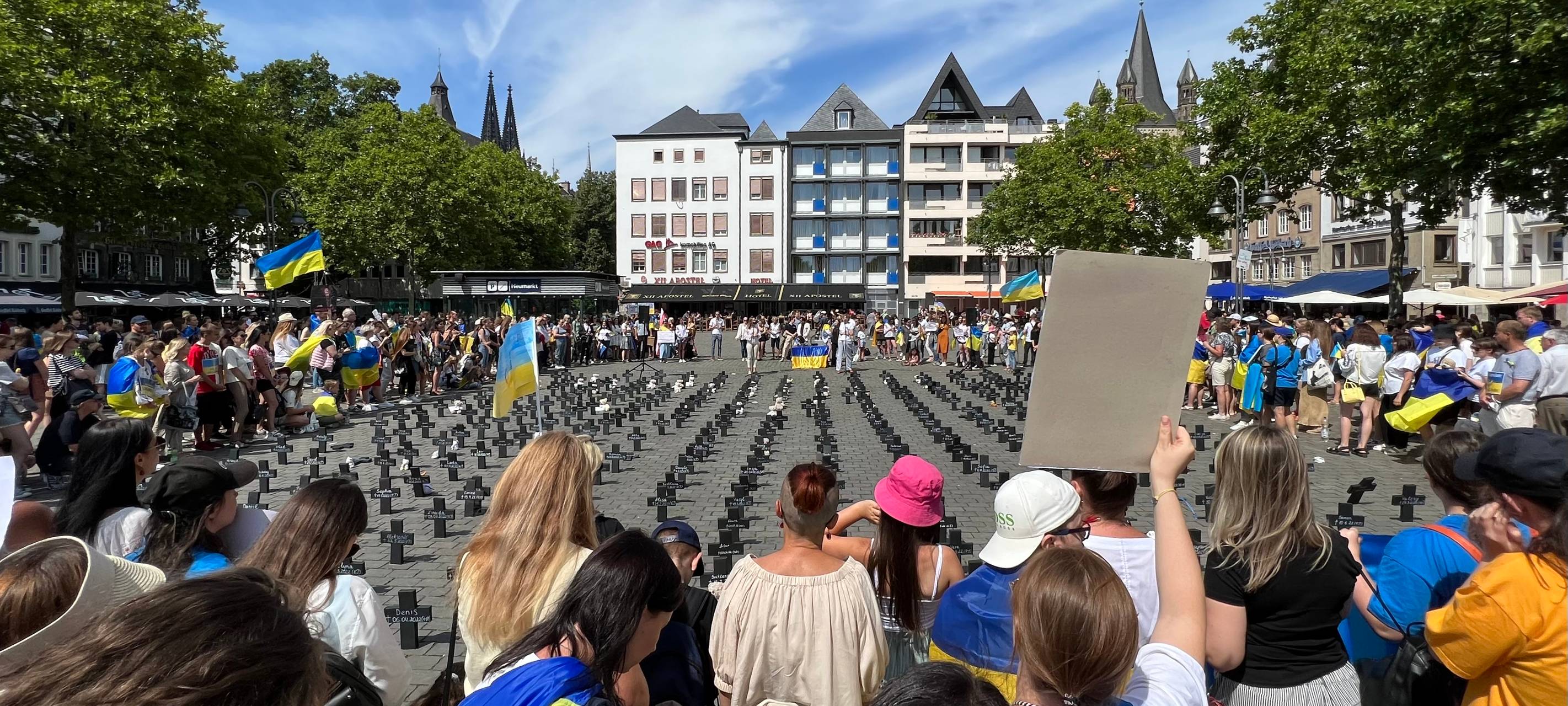 Mahnwache für Ukrainer