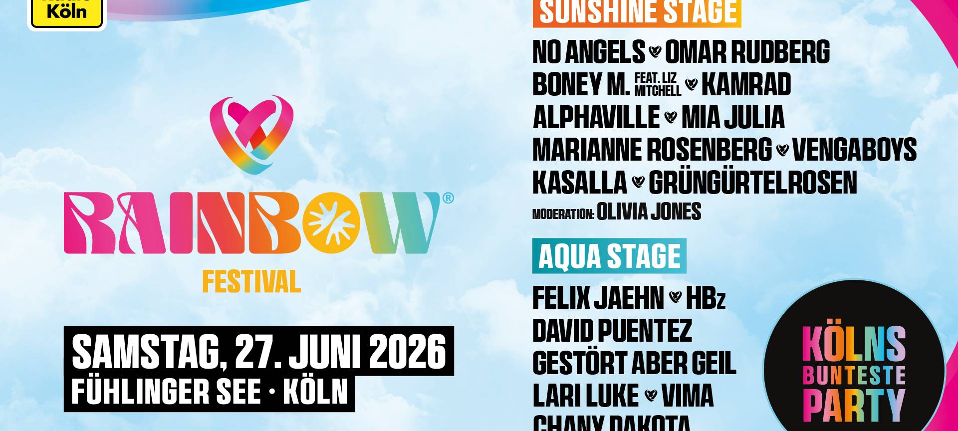 Rainbow Festival 2026 am Fühlinger See